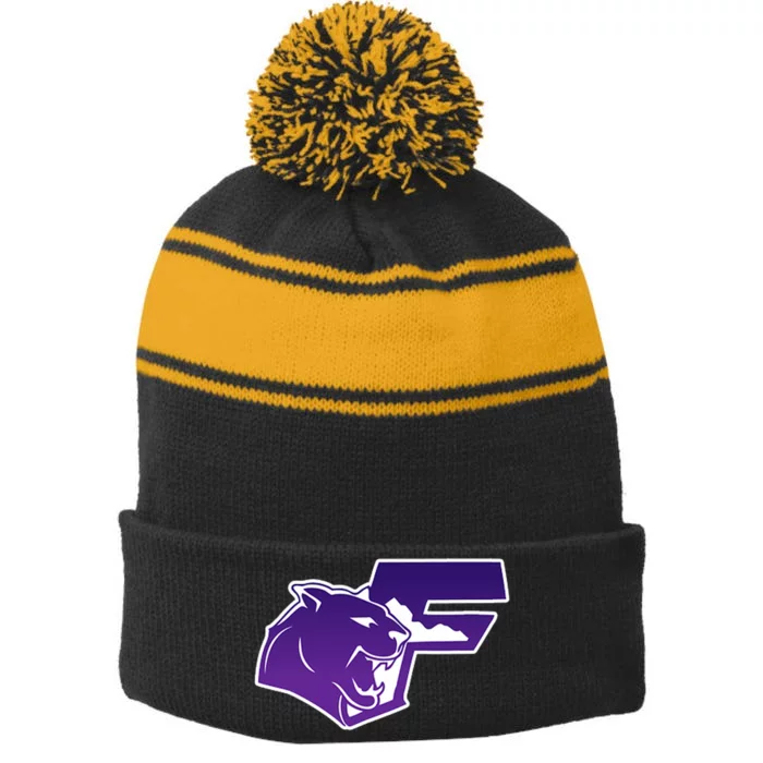 Franklin Cougars Stripe Pom Pom Beanie