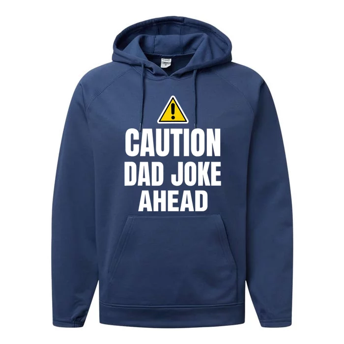 Funny Caution Father Joke Loading Jokes Dad Fathers Day Funny Gift Performance Fleece Hoodie