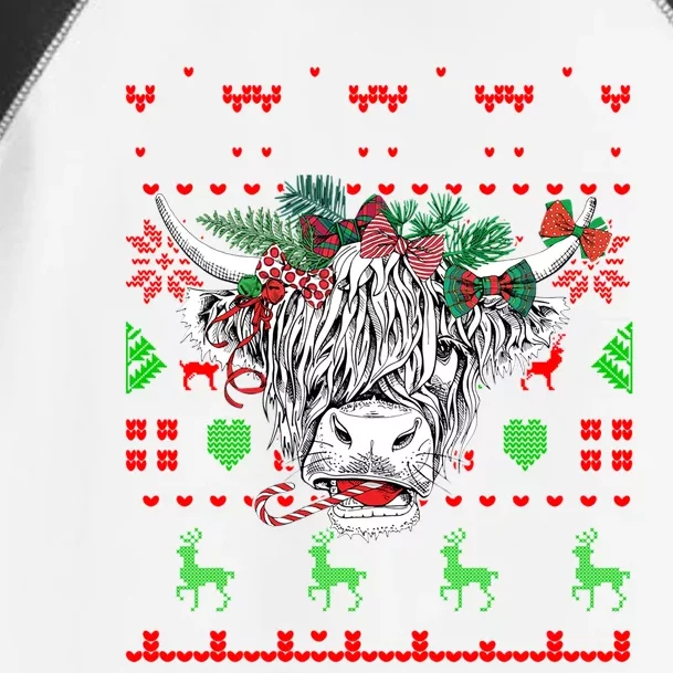 Farmhouse Cow Farmer Cow Lover Highland Ugly Christmas Cow Great Gift Toddler Fine Jersey T-Shirt