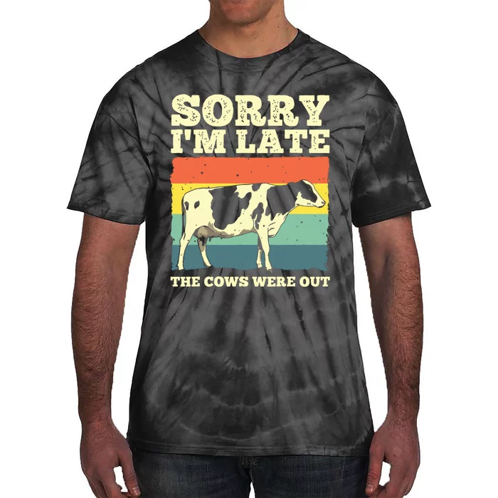 Funny Cow For Men Women Cow Farmer Herd Farming Animal Lover Tie-Dye T-Shirt