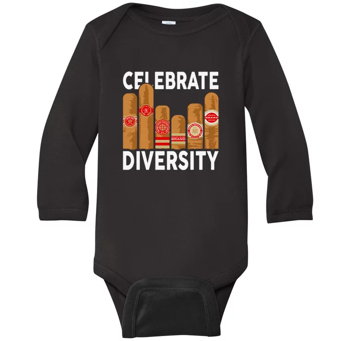 Funny Cigar Baby Long Sleeve Bodysuit