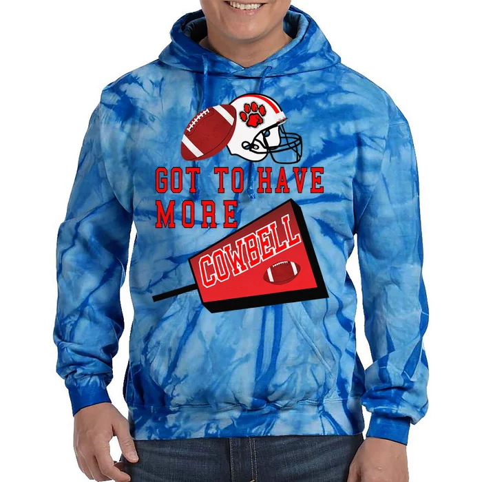 Football Cowbell Tie Dye Hoodie