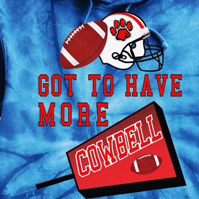 Football Cowbell Tie Dye Hoodie