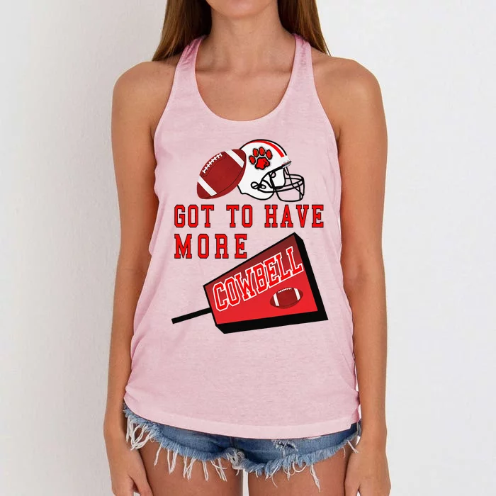 Football Cowbell Women's Knotted Racerback Tank