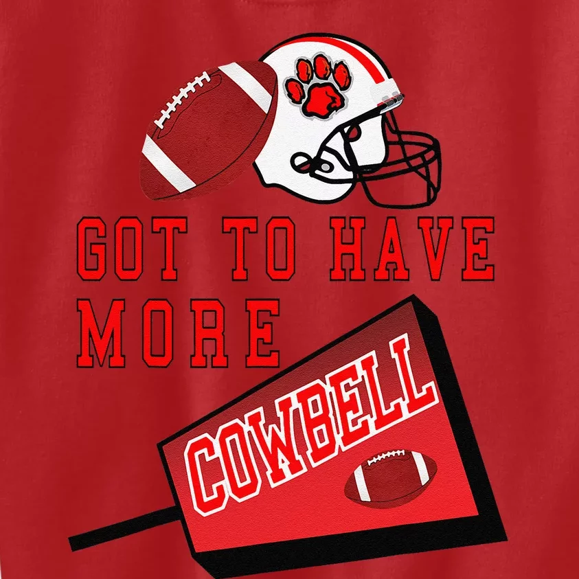 Football Cowbell Kids Sweatshirt