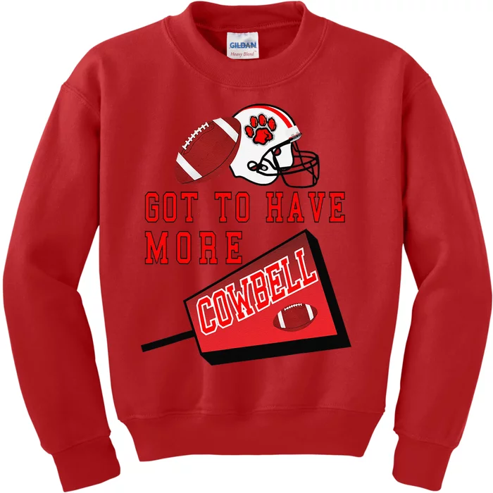 Football Cowbell Kids Sweatshirt