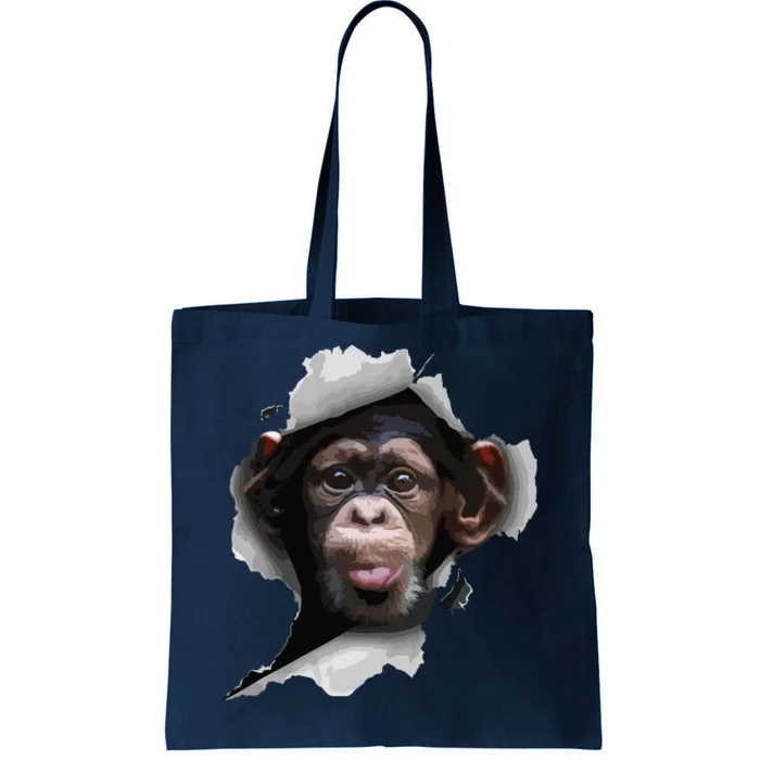 Funny Chimp, Funny Monkey, Monkey Lover Tote Bag