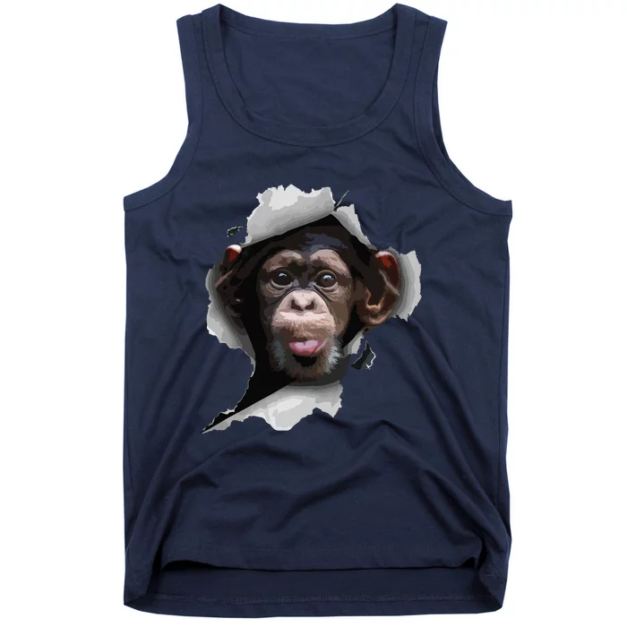 Funny Chimp, Funny Monkey, Monkey Lover Tank Top