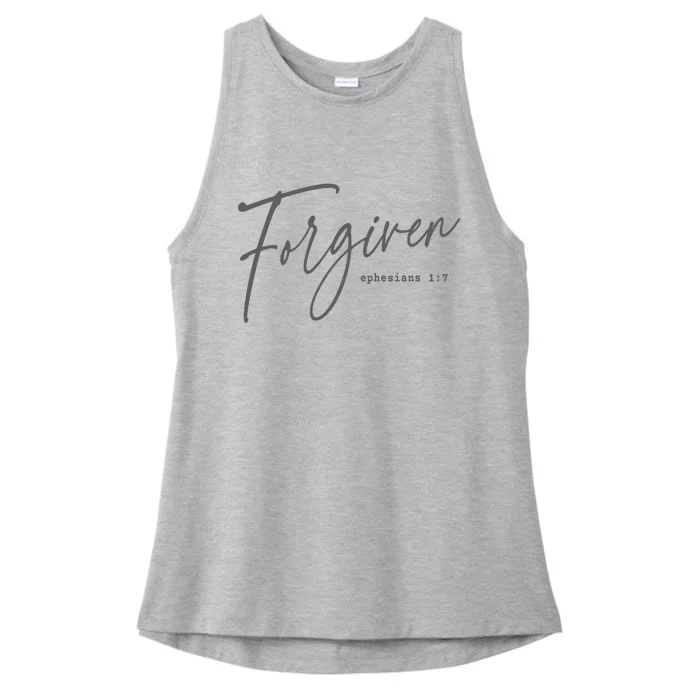 Forgiven Christian  Faith-based Gift for  Church Ladies Tri-Blend Wicking Tank