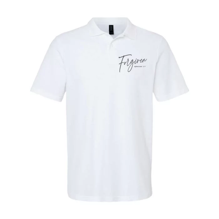 Forgiven Christian  Faith-based Gift for  Church Softstyle Adult Sport Polo