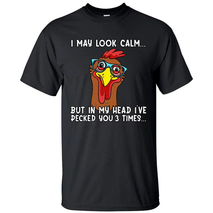 Funny Chicken Funny Farmer Chicken Mom Tall T-Shirt