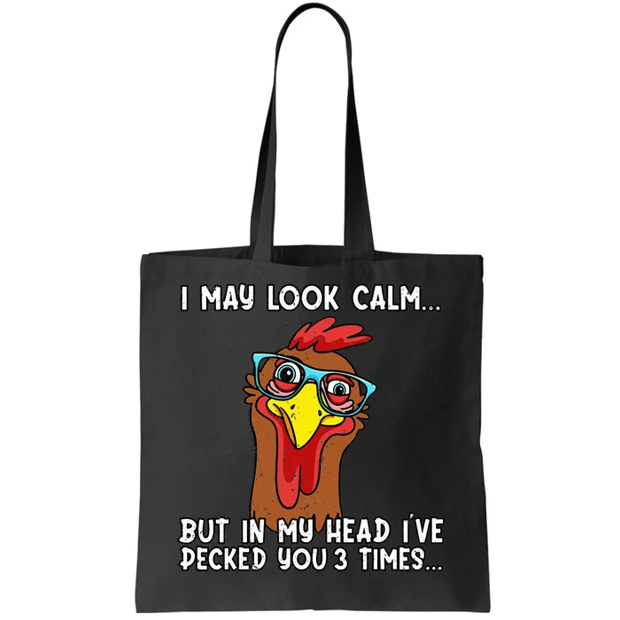 Funny Chicken Funny Farmer Chicken Mom Tote Bag