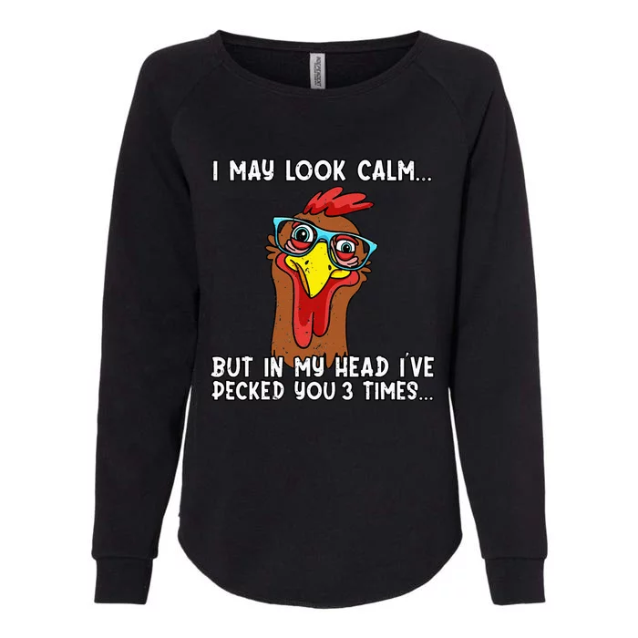 Funny Chicken Funny Farmer Chicken Mom Womens California Wash Sweatshirt