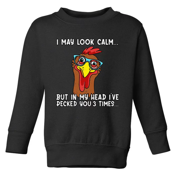 Funny Chicken Funny Farmer Chicken Mom Toddler Sweatshirt