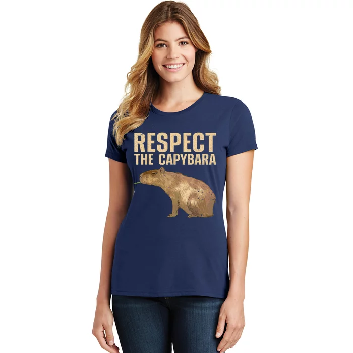 Funny Capybara For Women Cavy Rodent Capybara Lover Women's T-Shirt