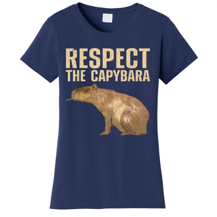 Funny Capybara For Women Cavy Rodent Capybara Lover Women's T-Shirt