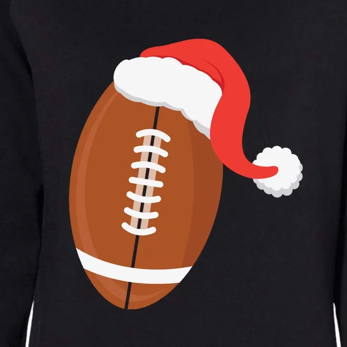 Football Christmas Funny Santa Hat Xmas Sports Holiday Womens California Wash Sweatshirt