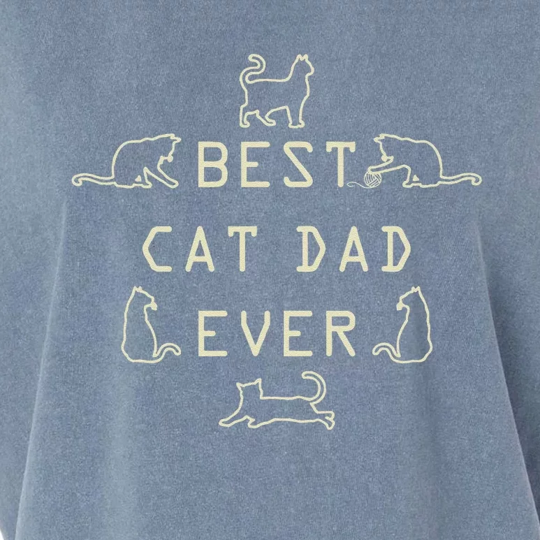 Feline Cat Father Kitty Dad Fathers Day Meow Garment-Dyed Women's Muscle Tee