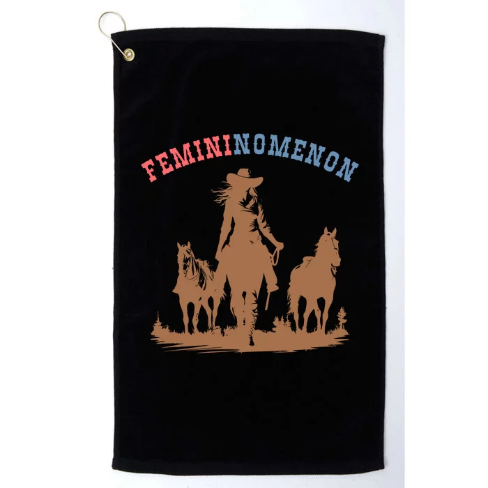 Femininomenon Cowgirls For Kamala Harris Future Madam President Platinum Collection Golf Towel