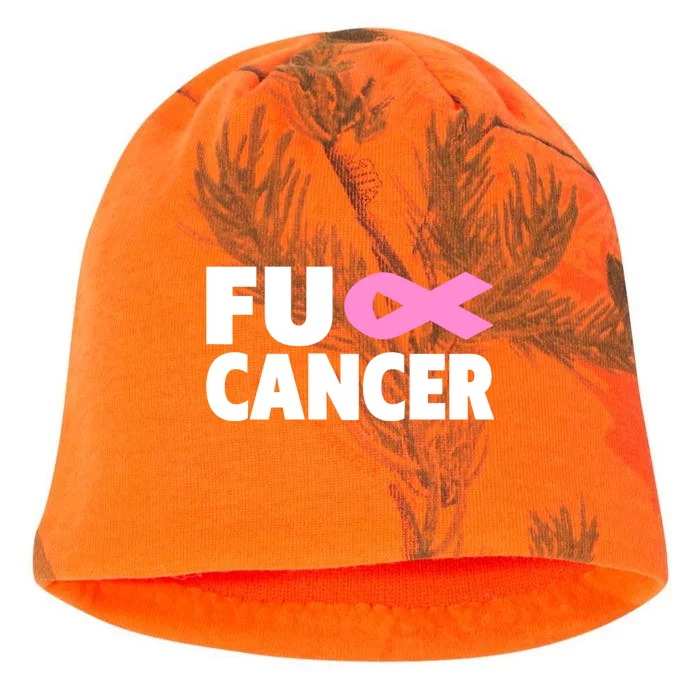 Fu Cancer Fu Cancer Fuck Breast Cancer Awareness Gift Kati - Camo Knit Beanie