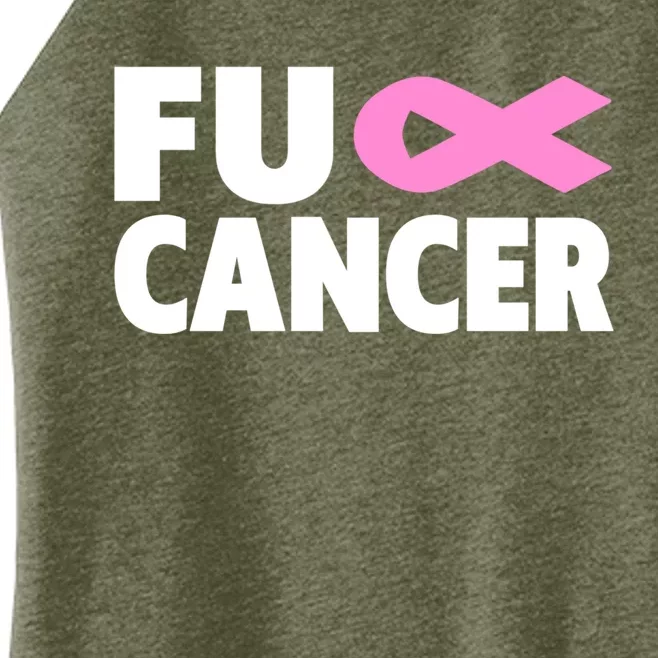 Fu Cancer Fu Cancer Fuck Breast Cancer Awareness Gift Women’s Perfect Tri Rocker Tank