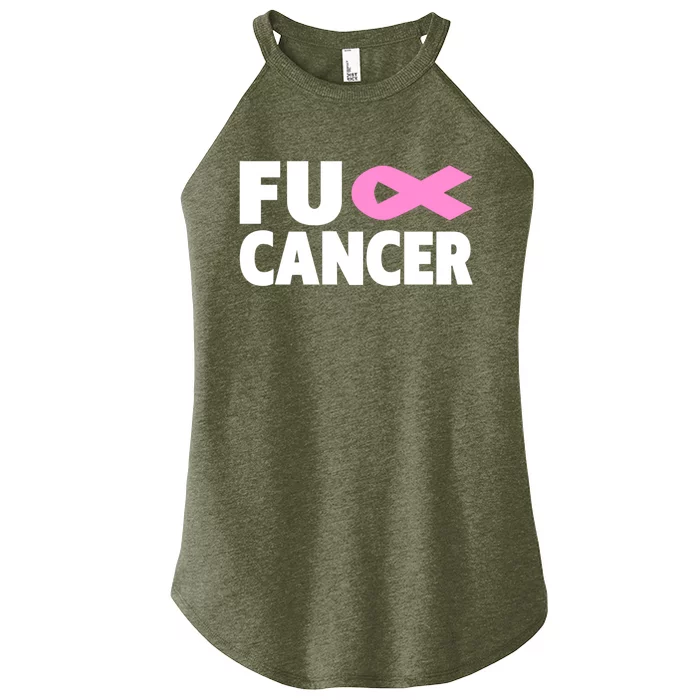 Fu Cancer Fu Cancer Fuck Breast Cancer Awareness Gift Women’s Perfect Tri Rocker Tank