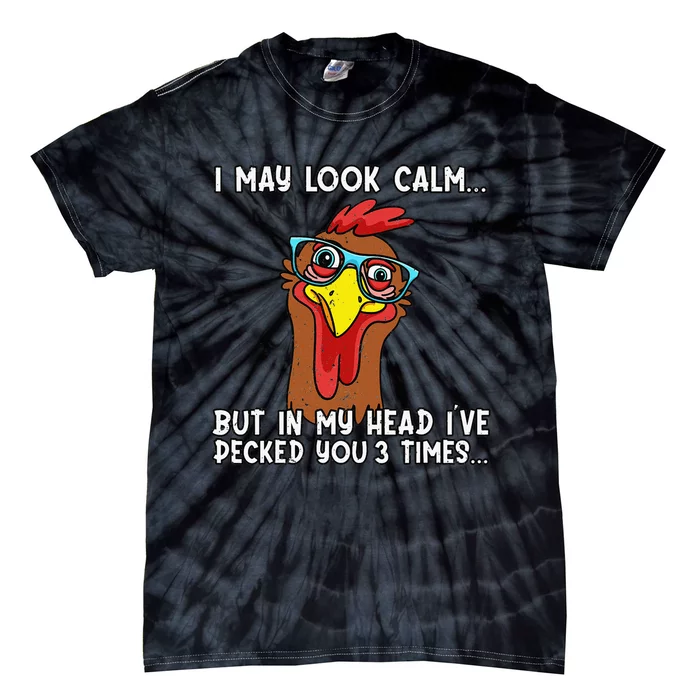 Funny Chicken Funny Farmer Chicken Mom Tie-Dye T-Shirt