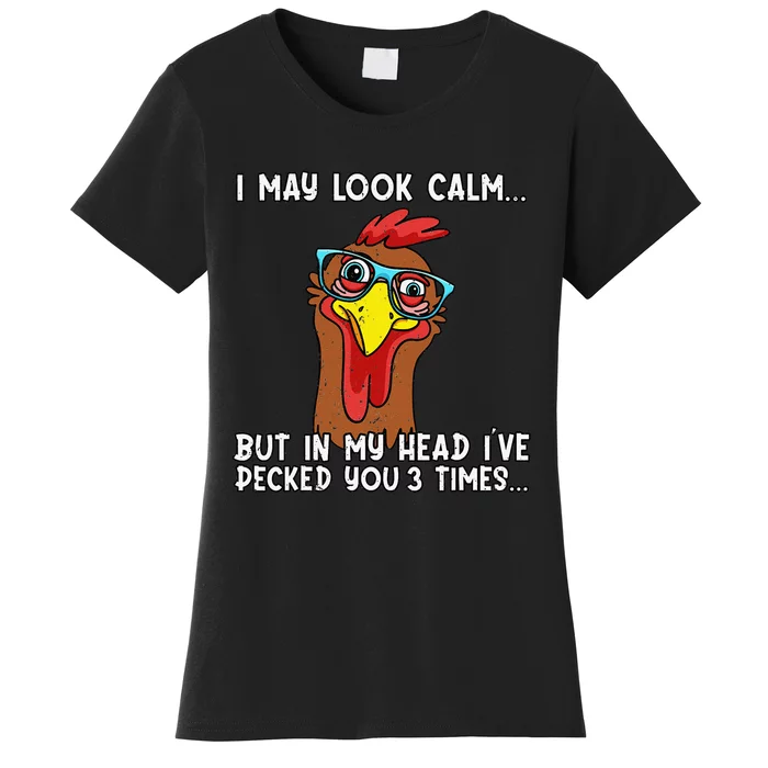 Funny Chicken Funny Farmer Chicken Mom Women's T-Shirt