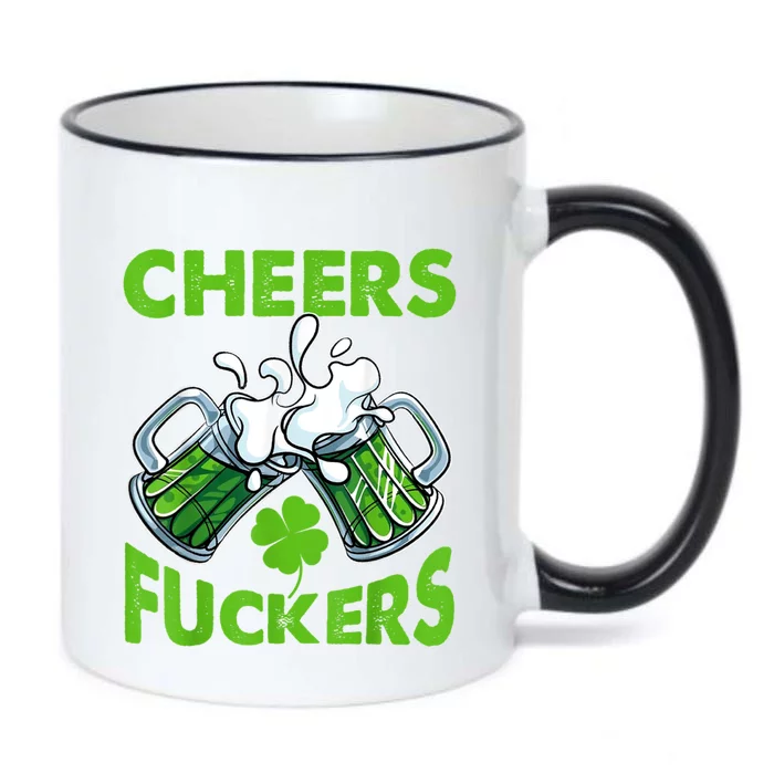 Funny Cheers Fuckers St Patricks Day Beer Mugs Drinking Black Color Changing Mug