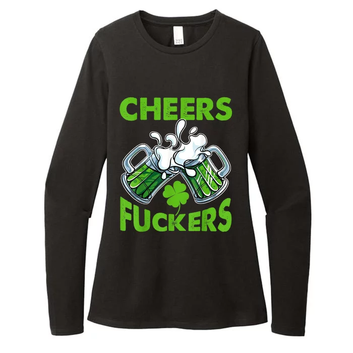 Funny Cheers Fuckers St Patricks Day Beer Mugs Drinking Womens CVC Long Sleeve Shirt