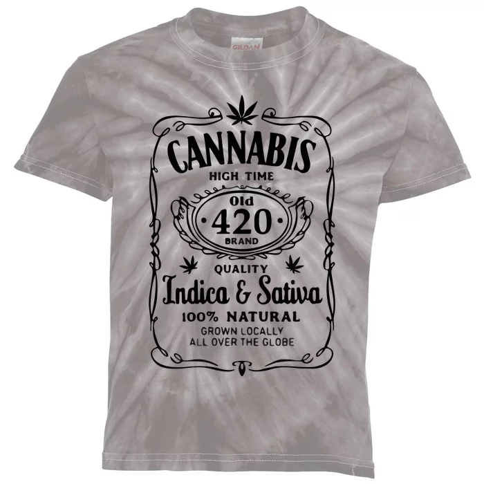 Funny Cannabis Kids Tie-Dye T-Shirt