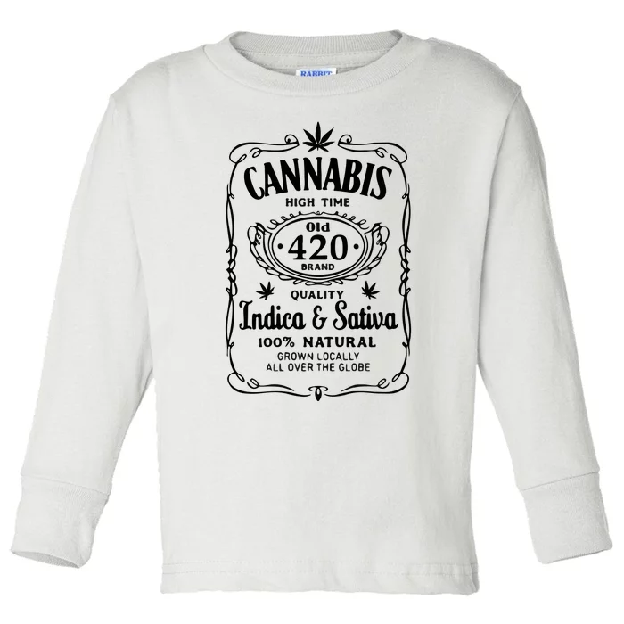 Funny Cannabis Toddler Long Sleeve Shirt