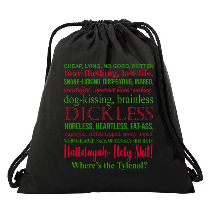 Funny Christmas Family Vacation Movie Quote Drawstring Bag