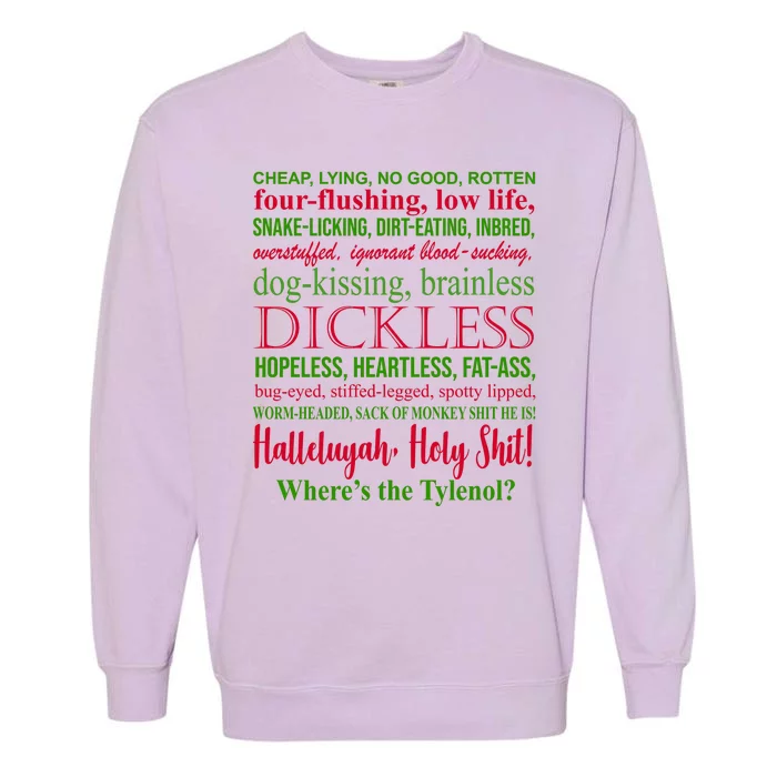 Funny Christmas Family Vacation Movie Quote Garment-Dyed Sweatshirt