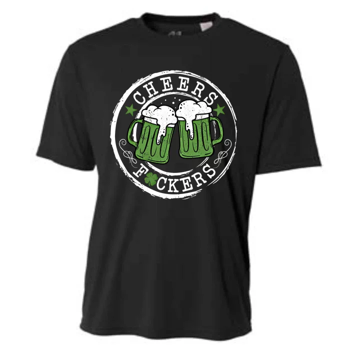 Funny Cheers Fckers St Patricks Day Beer Ing Great Gift Cooling Performance Crew T-Shirt