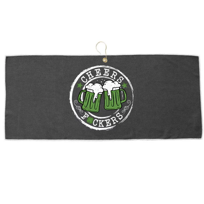 Funny Cheers Fckers St Patricks Day Beer Ing Great Gift Large Microfiber Waffle Golf Towel