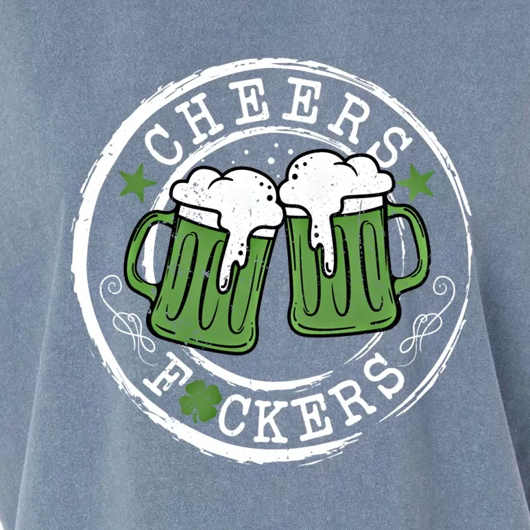 Funny Cheers Fckers St Patricks Day Beer Ing Great Gift Garment-Dyed Women's Muscle Tee