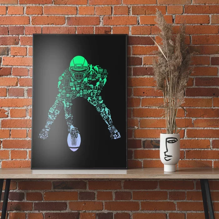 Football Center For Football Player Football Poster