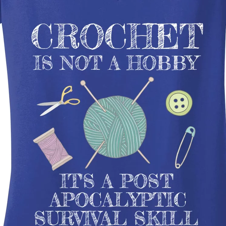 Funny Crochet For Crocheting Lovers Gift Women's V-Neck T-Shirt