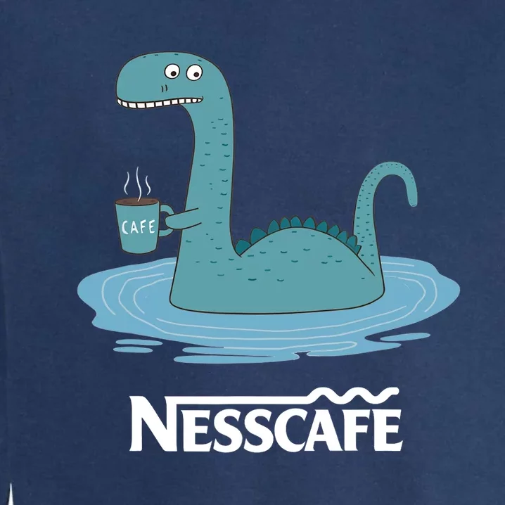 Funny Coffees For - Funny Loch Ness Monster Garment-Dyed Sweatshirt