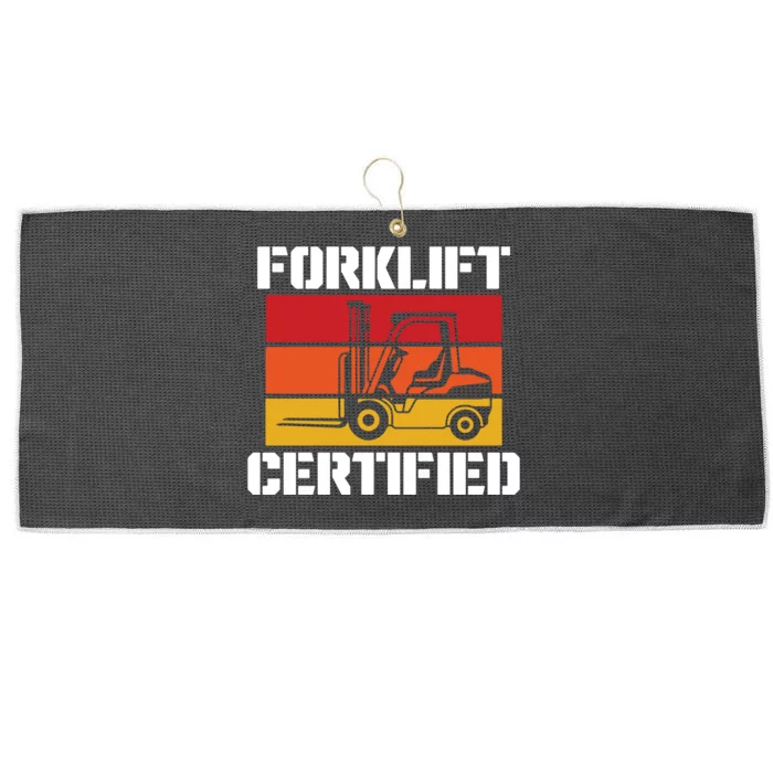 Forklift Certified Large Microfiber Waffle Golf Towel