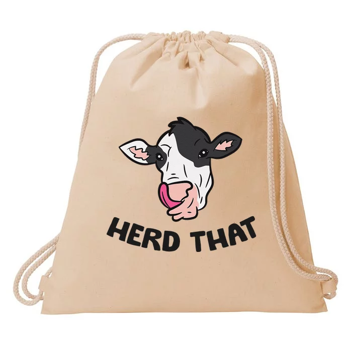 Funny Cow Farming Cow Farmer Herd That Drawstring Bag