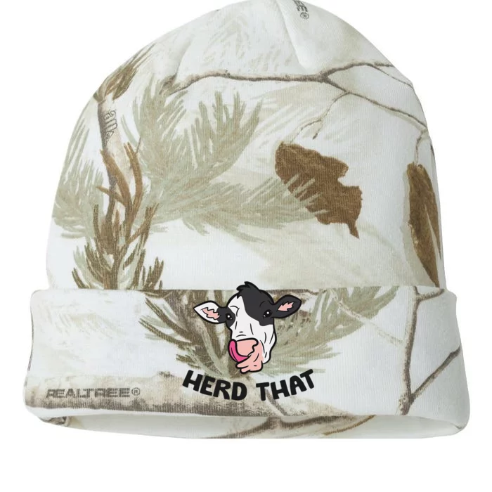 Funny Cow Farming Cow Farmer Herd That Kati - 12in Camo Beanie