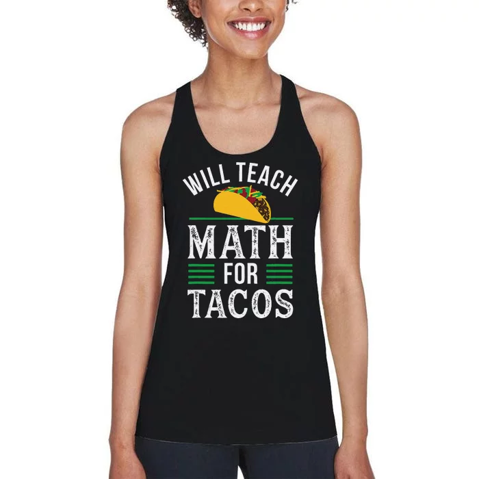 Funny Calculus For Math Teacher Math Joke Humor Women's Racerback Tank