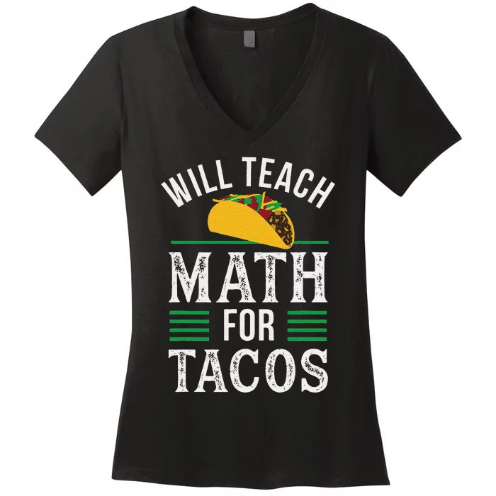 Funny Calculus For Math Teacher Math Joke Humor Women's V-Neck T-Shirt