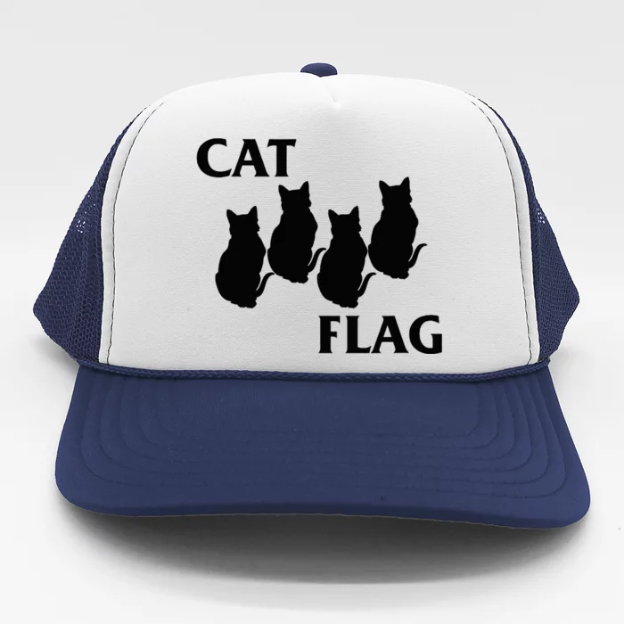 Funny Cat Flag Hardcore Music Parody Trucker Hat