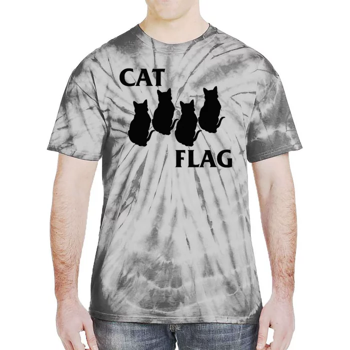 Funny Cat Flag Hardcore Music Parody Tie-Dye T-Shirt