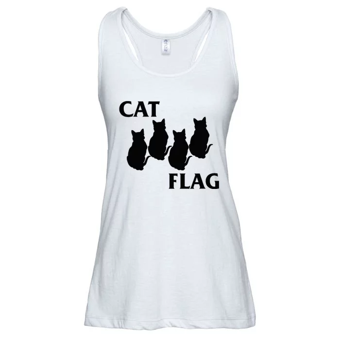 Funny Cat Flag Hardcore Music Parody Ladies Essential Flowy Tank