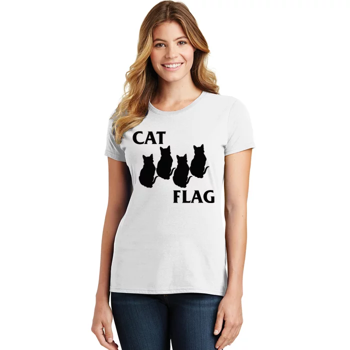 Funny Cat Flag Hardcore Music Parody Women's T-Shirt