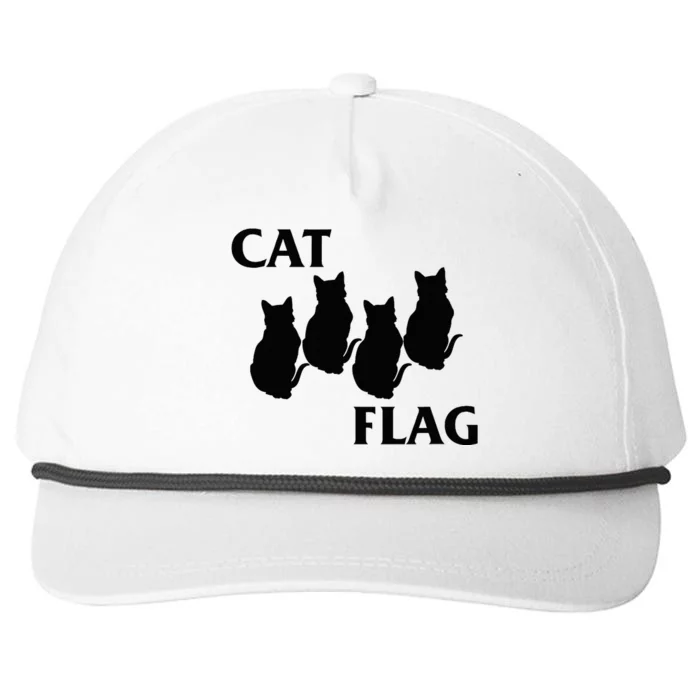 Funny Cat Flag Hardcore Music Parody Snapback Five-Panel Rope Hat